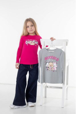 Комплект для дівчаток з 2-х лонгслівів